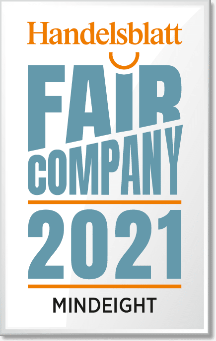 Handelsblatt FairCompany 2021 MINDEIGHT Logo Handelsblatt FairCompany 2021 MINDEIGHT Logo