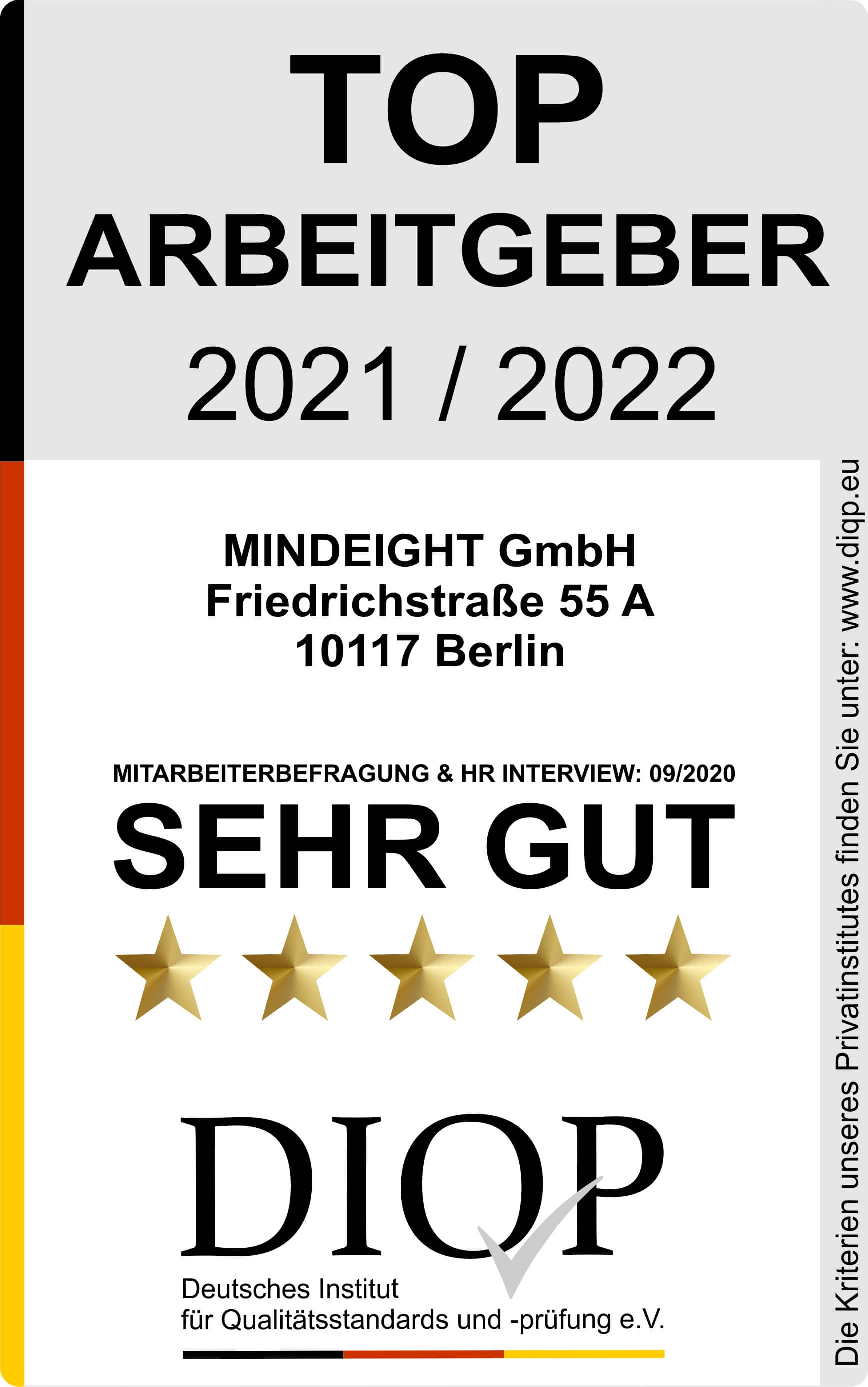 DIQP Top Arbeitgeber 2022 Siegel DIQP Top Arbeitgeber 2022 Siegel